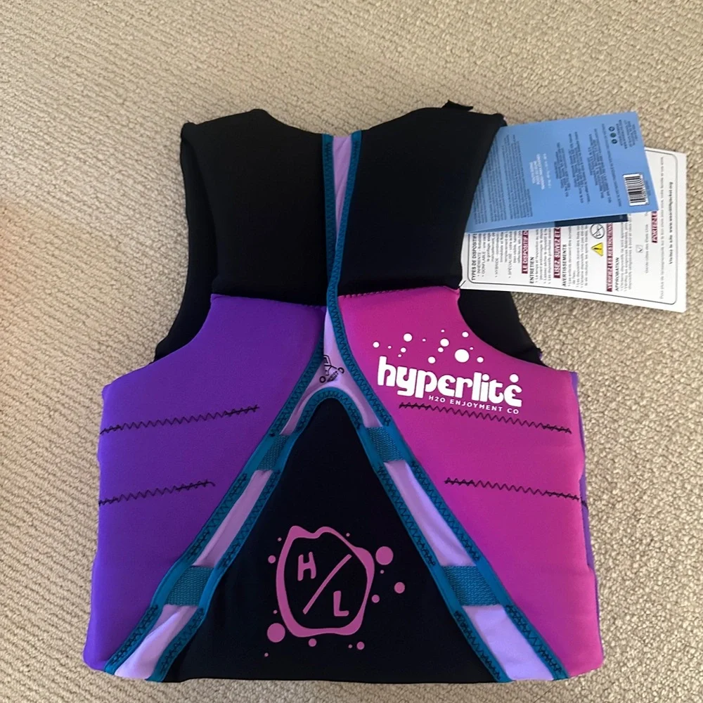 Hyperlyte Wake Co - Kids Swim Vest - Purple and Black